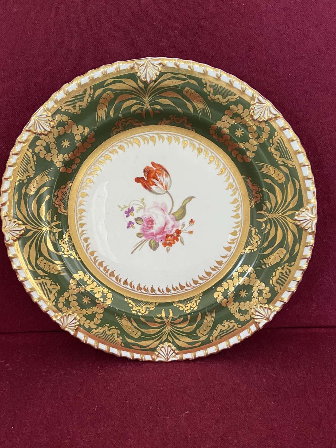 A Rockingham Porcelain Dessert Plate c.1826