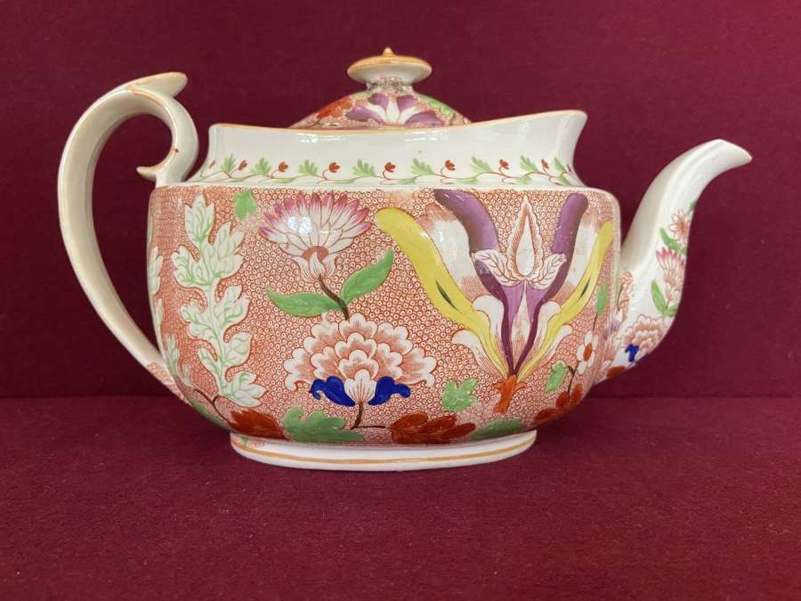 A Hicks & Meigh 'New Oval' Shape Teapot c.1810