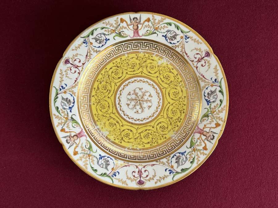 A Coalport Porcelain Thomas Baxter Studio Decorated Plate c.1805-10