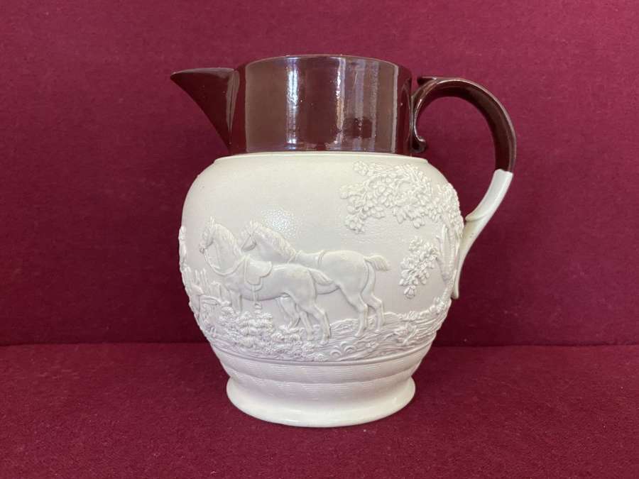 A Davenport Stoneware Hunting jug c.1815