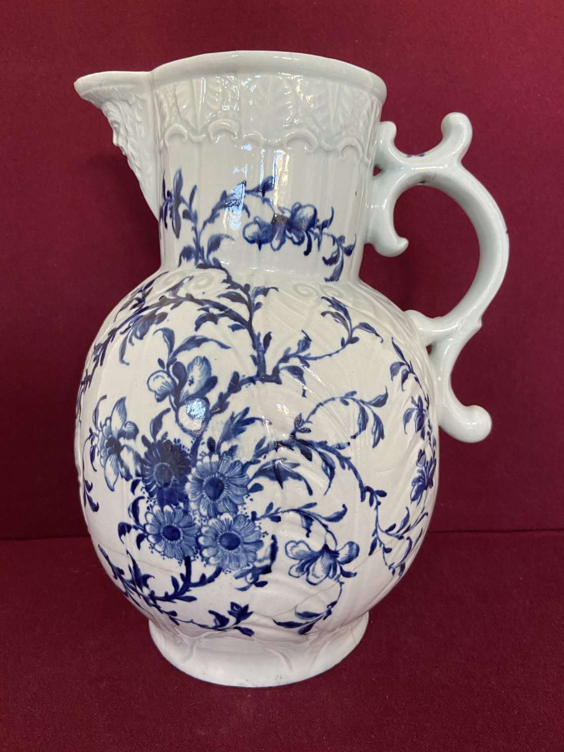 A rare and early Worcester Mask Jug c.1760
