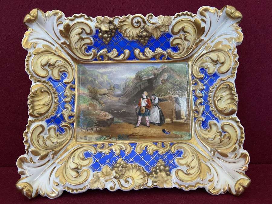 A rare Graingers Worcester & Co porcelain plaque c.1837-39