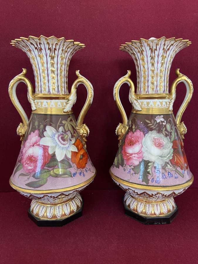 A fine pair of Coalport vases c.1825