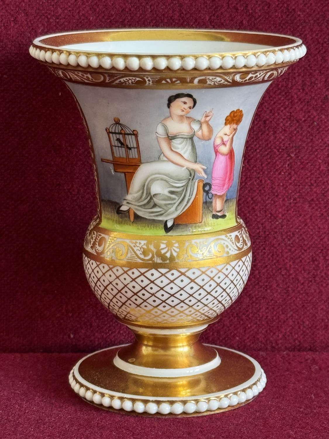 A Spode Felspar Porcelain 'Antique Beaded Beaker' c.1821