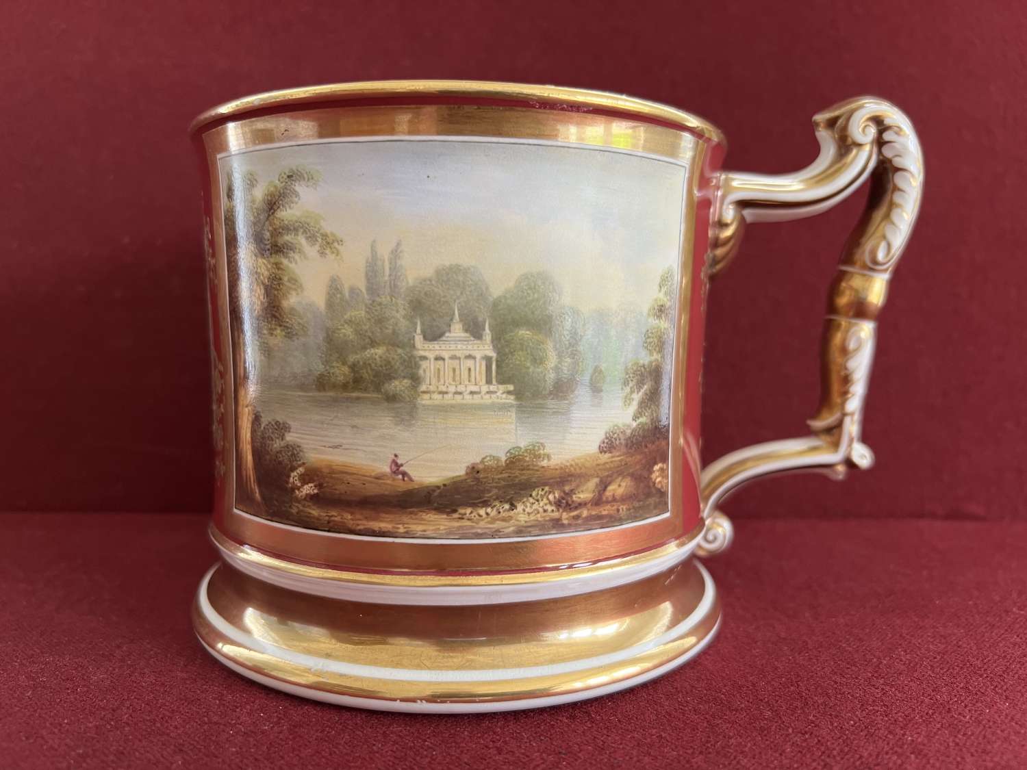 A rare H & R Daniel Porcelain Porter Mug c.1830-1840