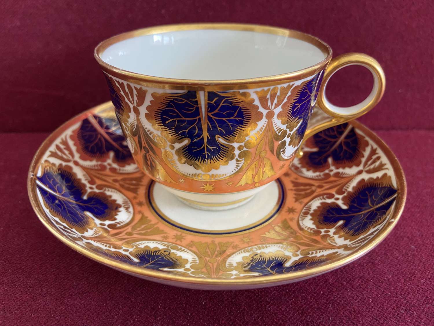 A Barr Flight Barr Worcester teacup & saucer c.1803-1806