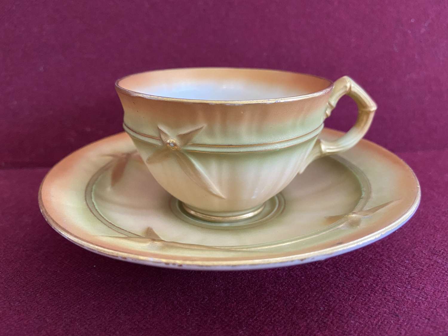 A Royal Worcester Aesthetic Movement Cup & Saucer c.1911