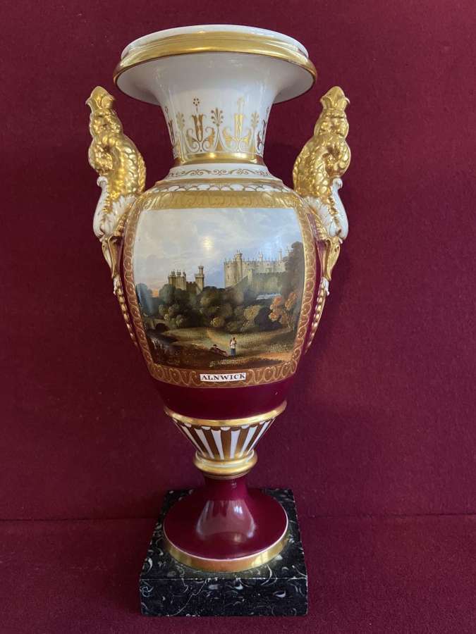 A tall Chamberlain Worcester French-styled vase c.1825