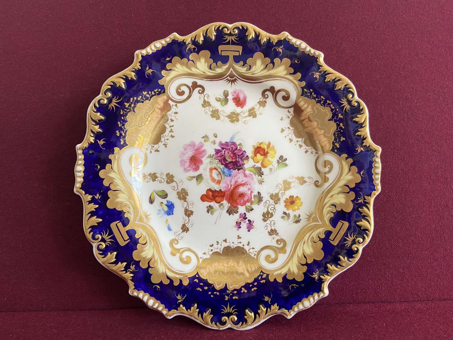 A H & R Daniel Porcelain 'Shrewsbury Shape' Plate c.1825