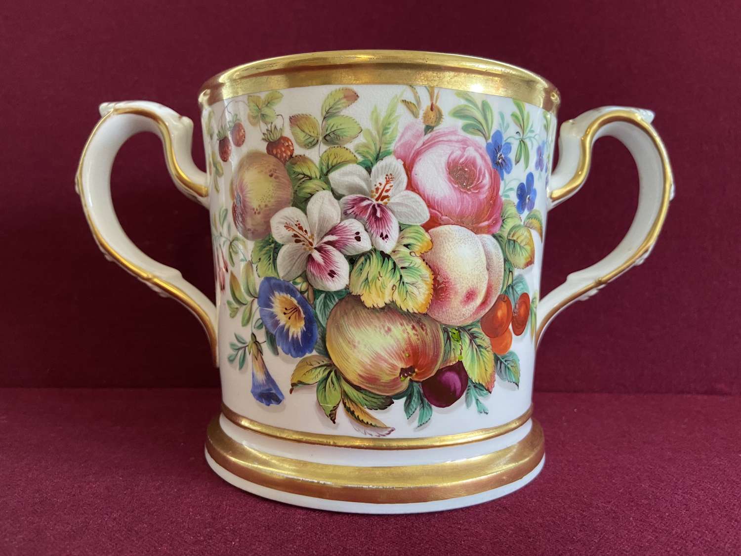 A Coalport Two Handled Loving Cup c.1850-60 decorated by William Cook