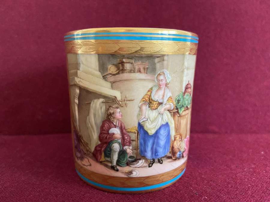 A superb Sevres Style Porcelain Coffee Can c.1790-1840