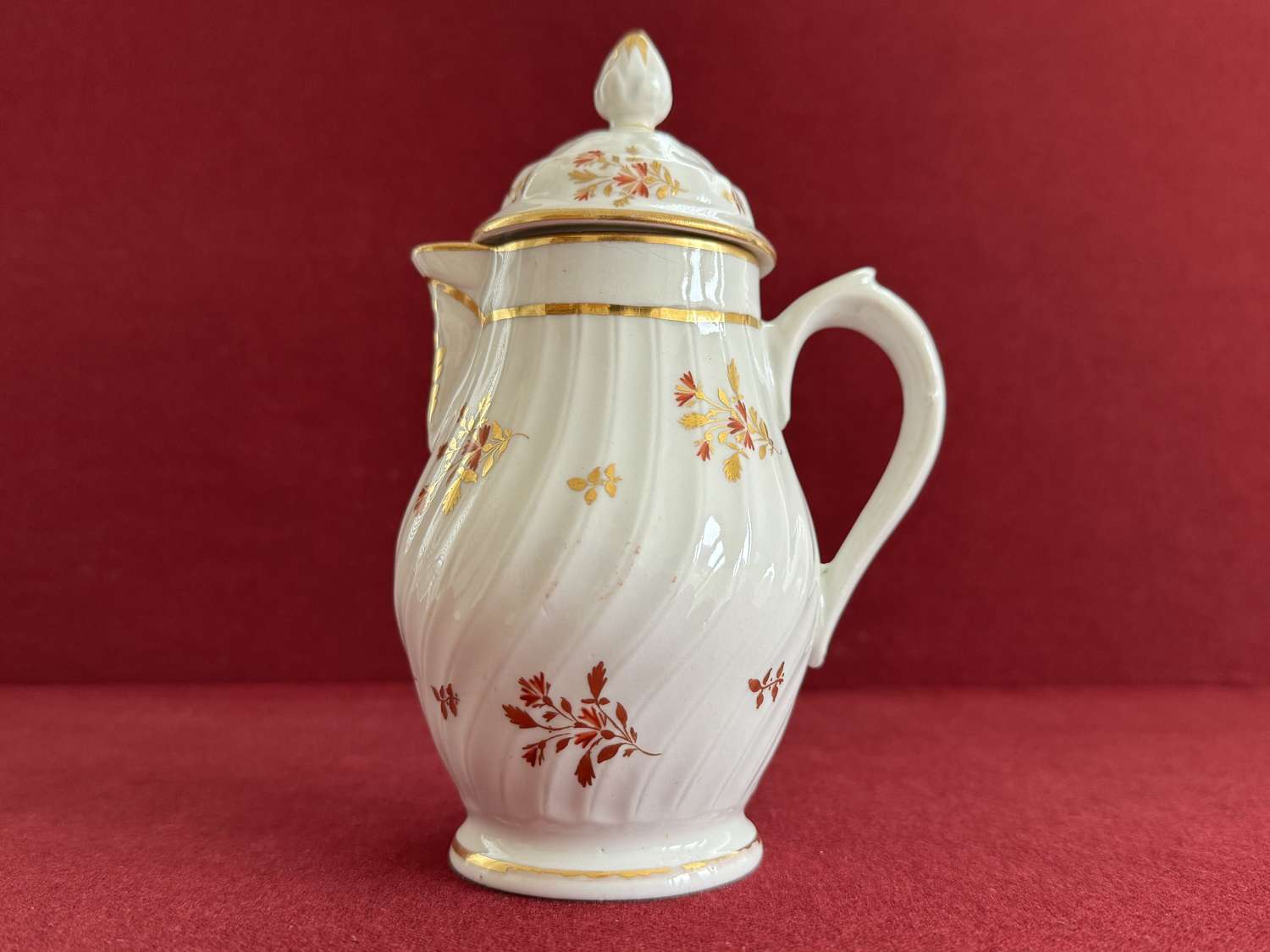 A Chamberlain Worcester Miniature or Toy Porcelain Coffee Pot c.1796-8