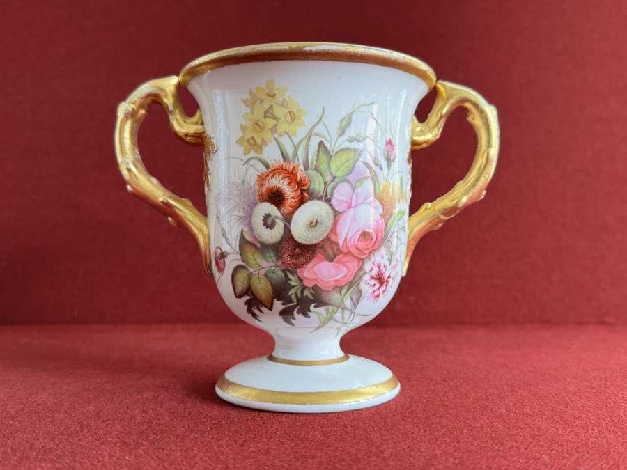 A Davenport Bone China Vase decorated by Thomas Steel c.1806-1810