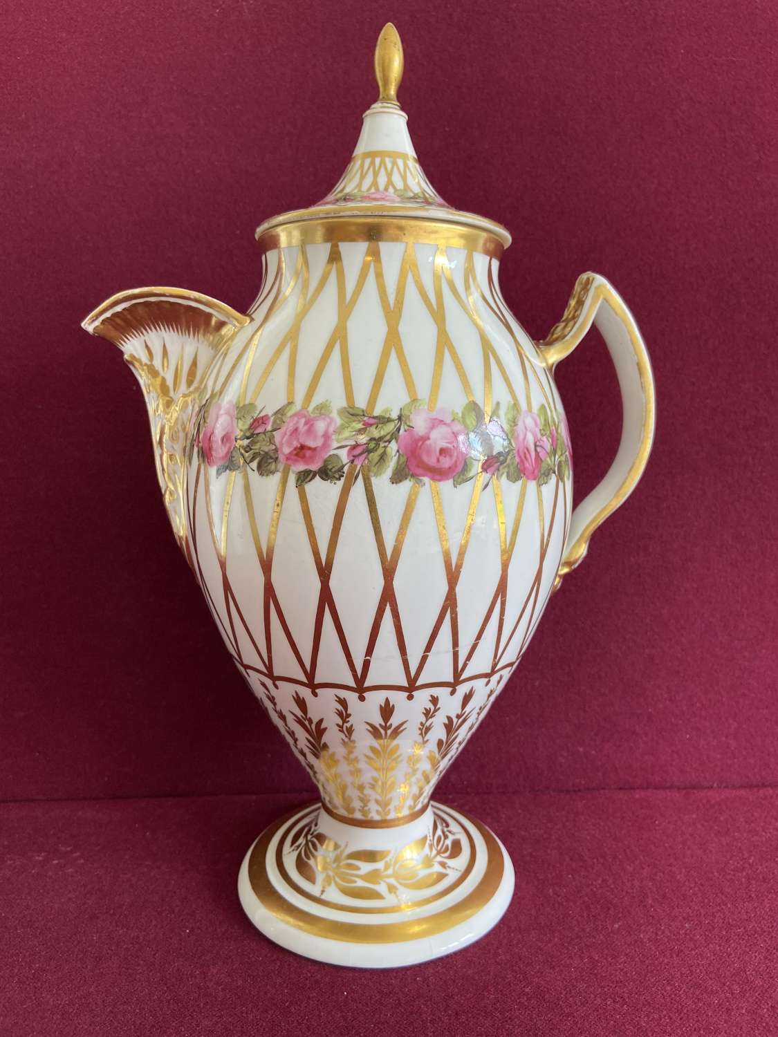 A fine and rare Derby porcelain Coffee Pot c.1800
