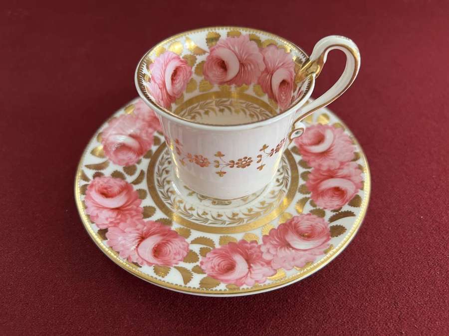 A Spode Etruscan shape Coffee Cup & Saucer c.1820 in pattern 3614