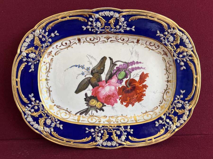 A Coalport Porcelain Meat Platter decorated by Thomas Brentnall