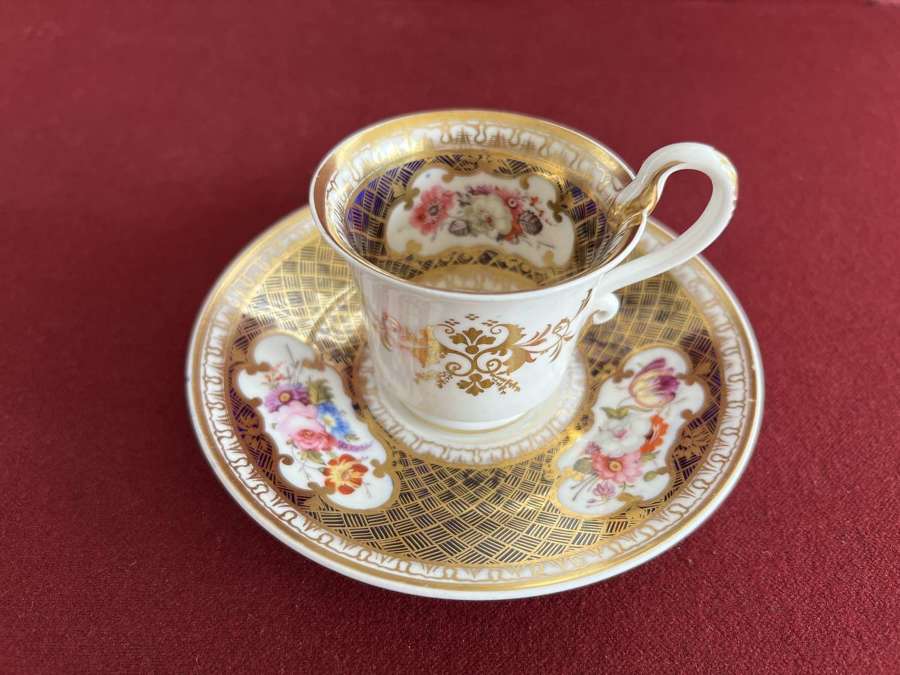 An English Porcelain Etruscan Coffee Cup & Saucer c.1822-1825