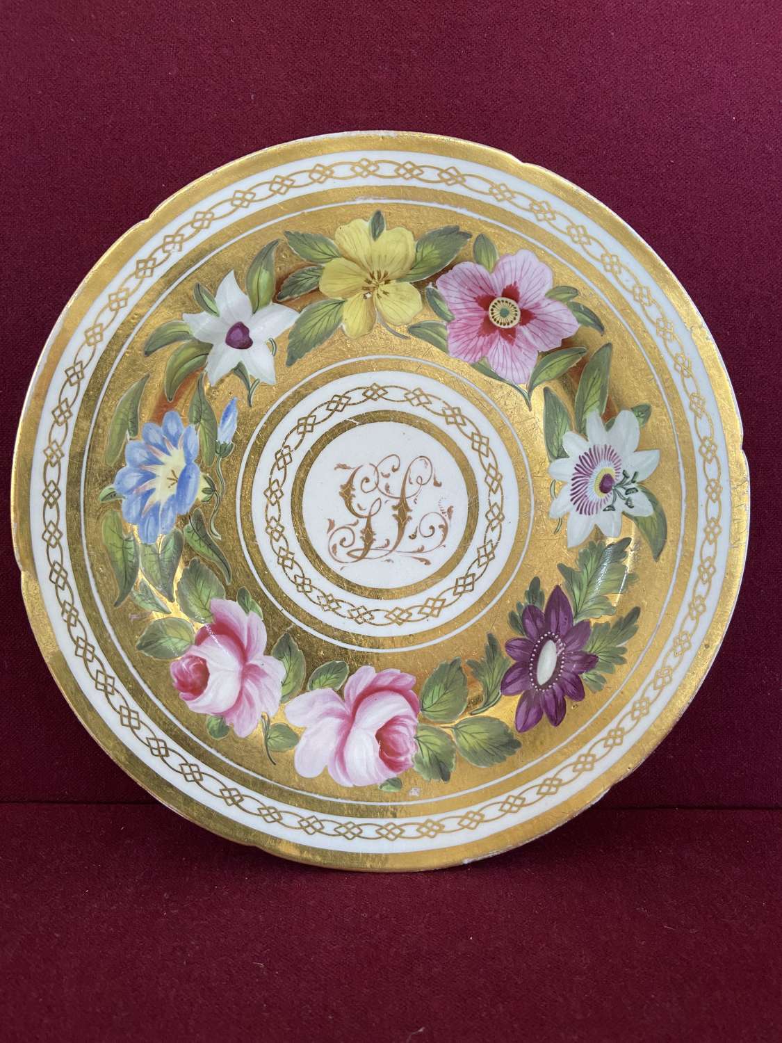 A Coalport porcelain 'Marquis of Anglesey' pattern plate c.1805