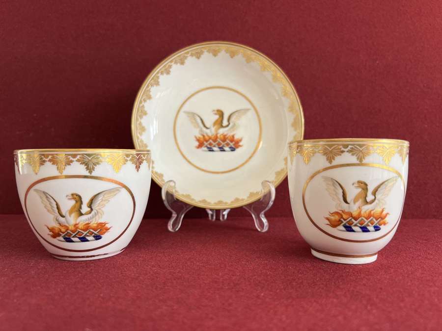 A Derby Porcelain Trio from the Seymour Service c.1790