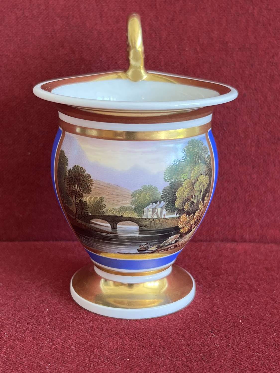 A rare Worcester Porcelain Cabinet Cup decorated by Doe & Rogers c1820