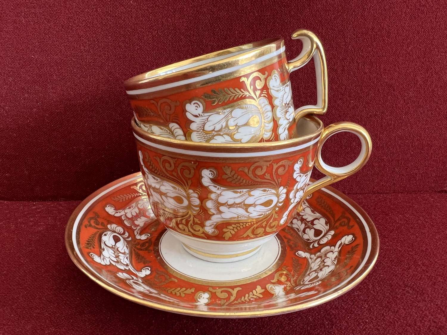 A Barr Flight Barr Worcester Porcelain Trio c.1807-1813