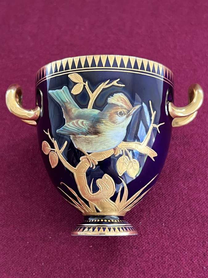 A very fine Coalport Porcelain two-handled Etruscan shape vase c.1880