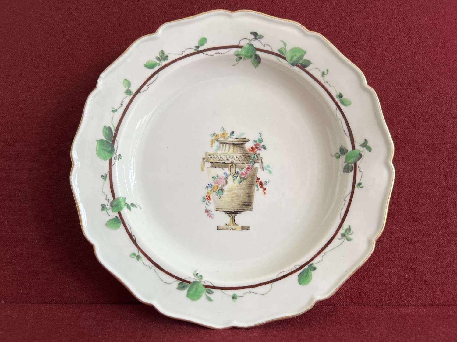 A James Giles decorated Worcester Porcelain Plate c.1770