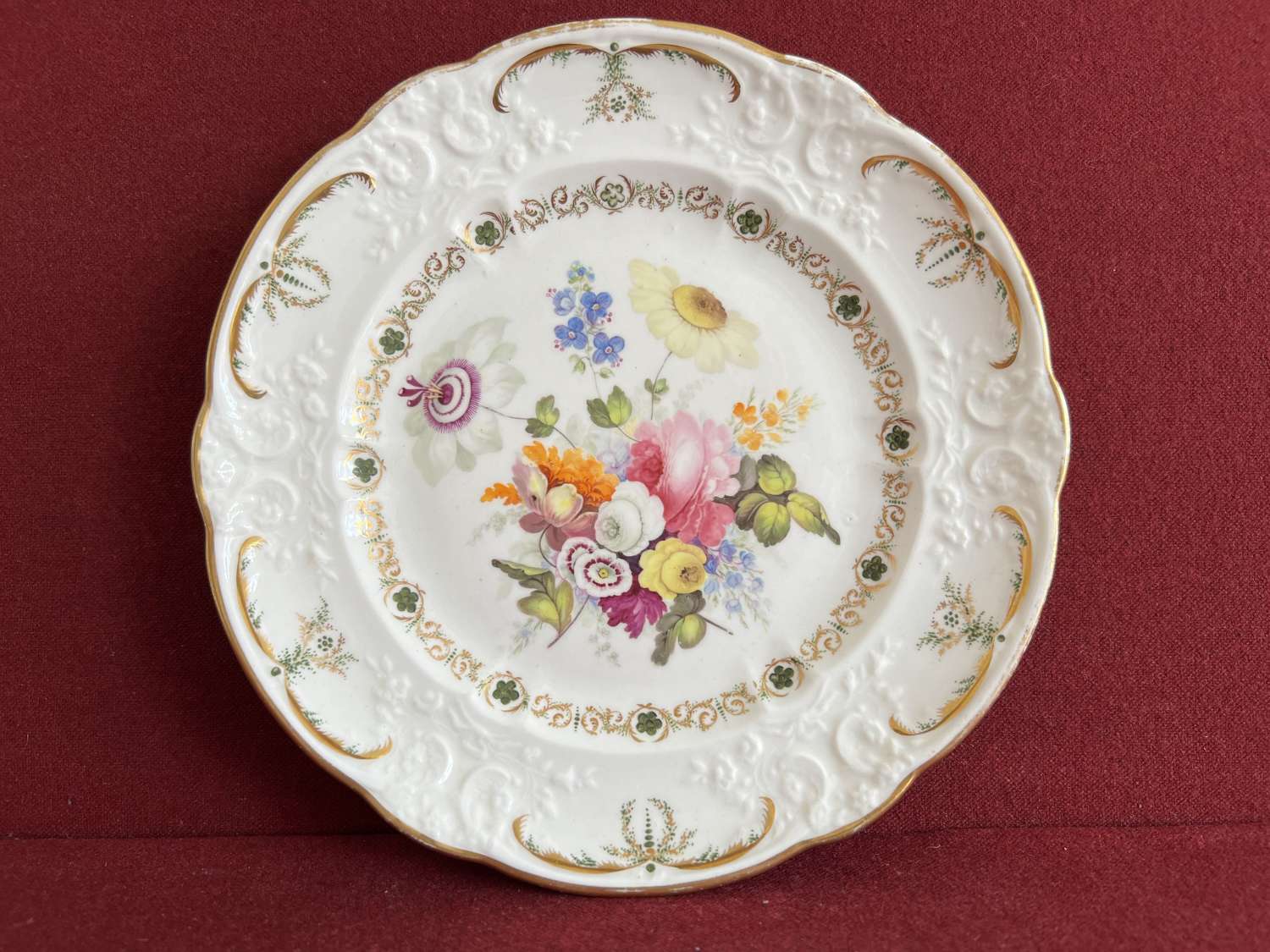 A Swansea porcelain plate c.1814-1822