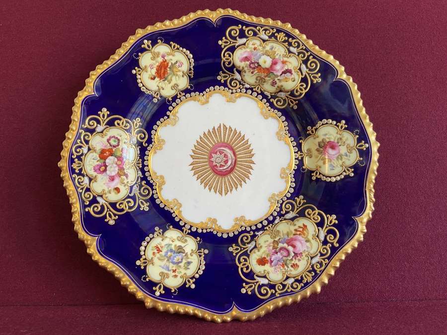 A rare Chamberlain Worcester porcelain Sultan's Plate c.1835