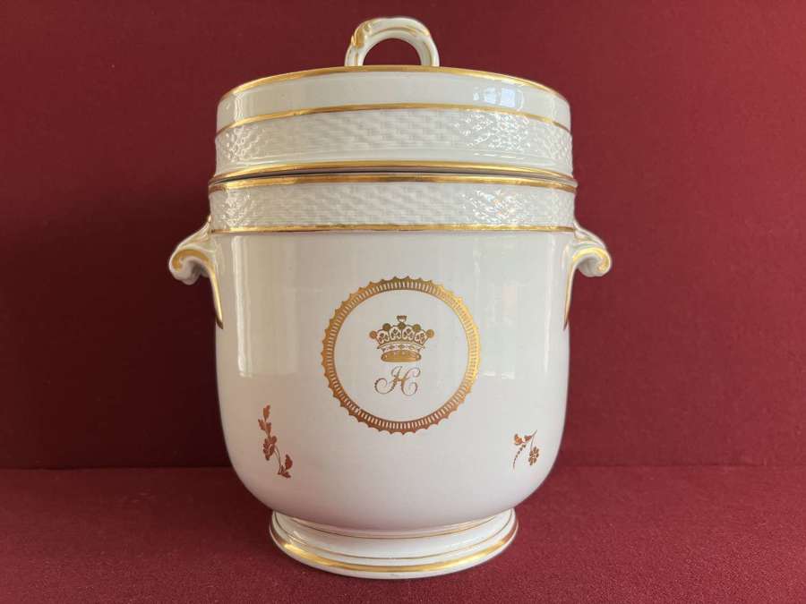 A Derby Porcelain Ice Pail and Cover c.1780-1784