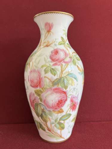 A Minton bone china vase decorated by Jessie Smith c.1850