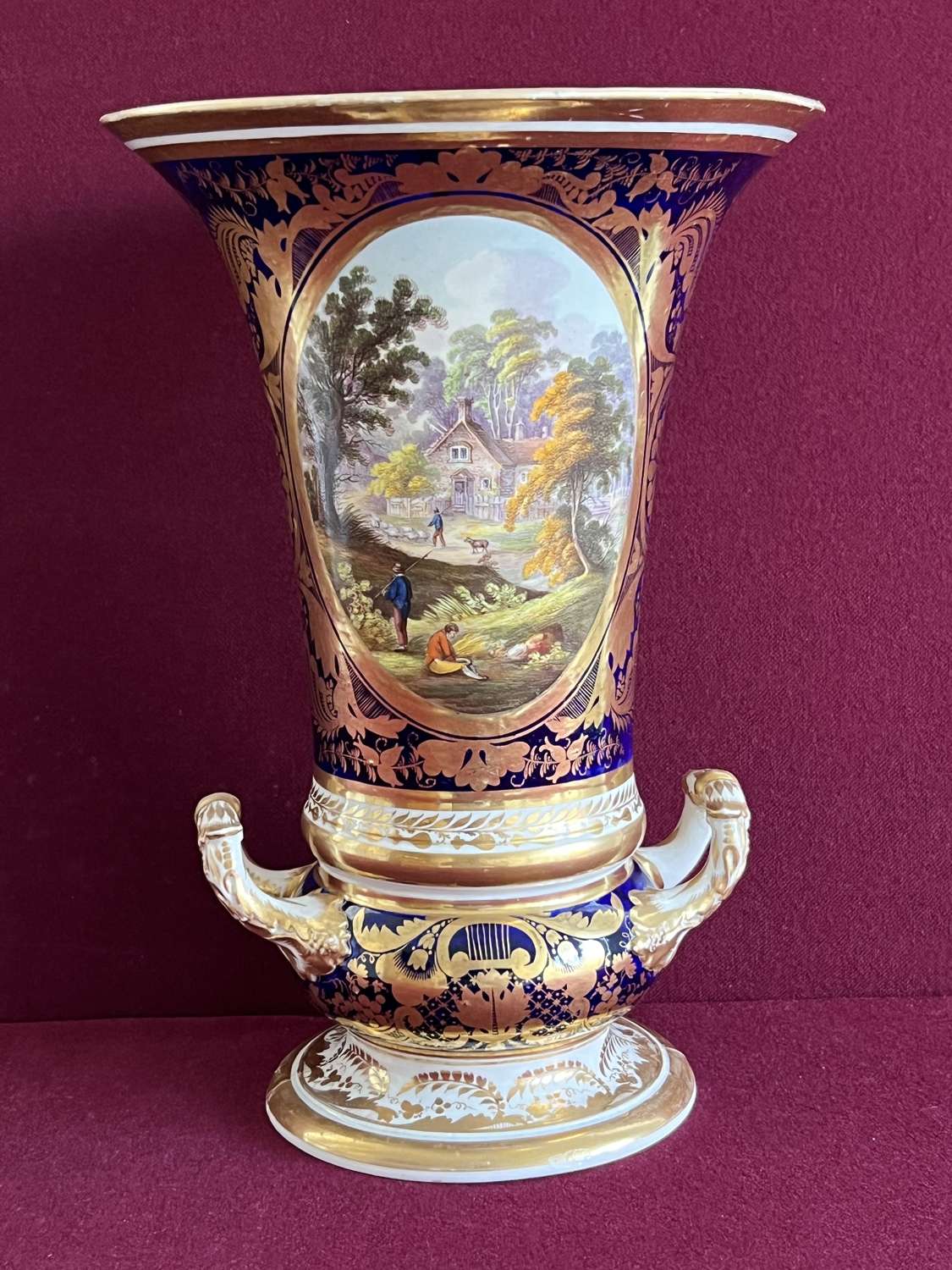 A Derby Porcelain Vase decorated in the manner of Robert Brewer c.1810