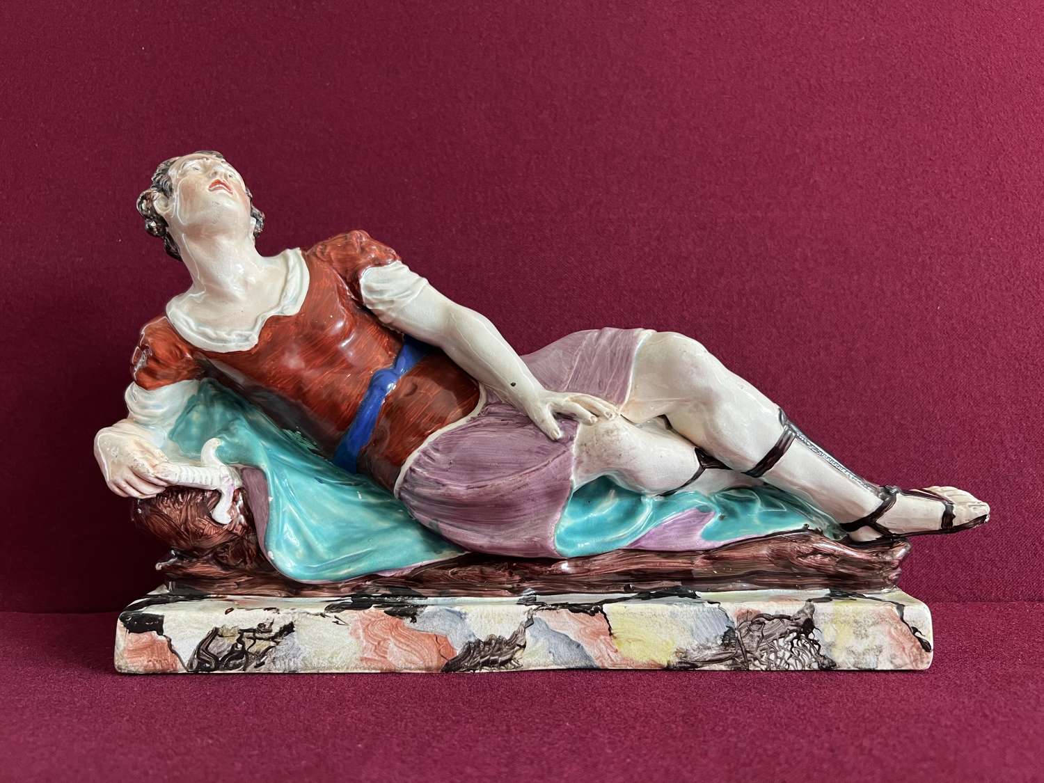 A Staffordshire Pearlware Enoch Wood style Figure of Mark Antony c1820