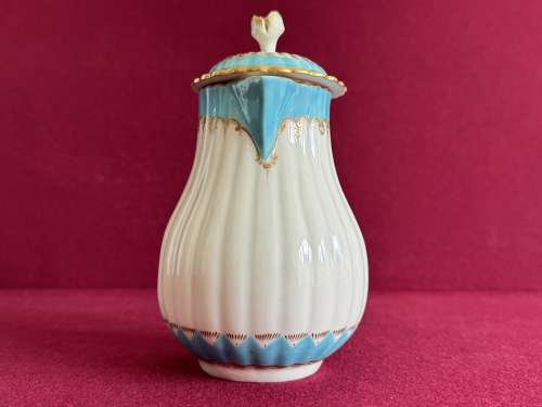 A First Period Worcester Fluted Cream Jug c.1780