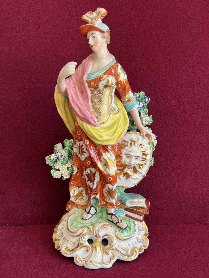 A Derby porcelain figure of Minerva c.1775