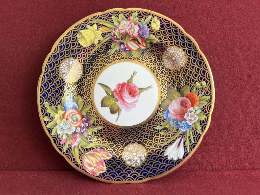 A rare Spode porcelain dessert plate decorated in pattern 1166 c.1820