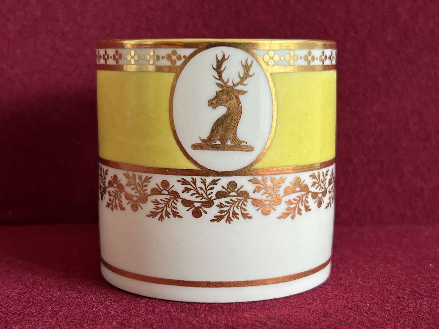 A Barr Worcester armorial porcelain coffee can c.1795