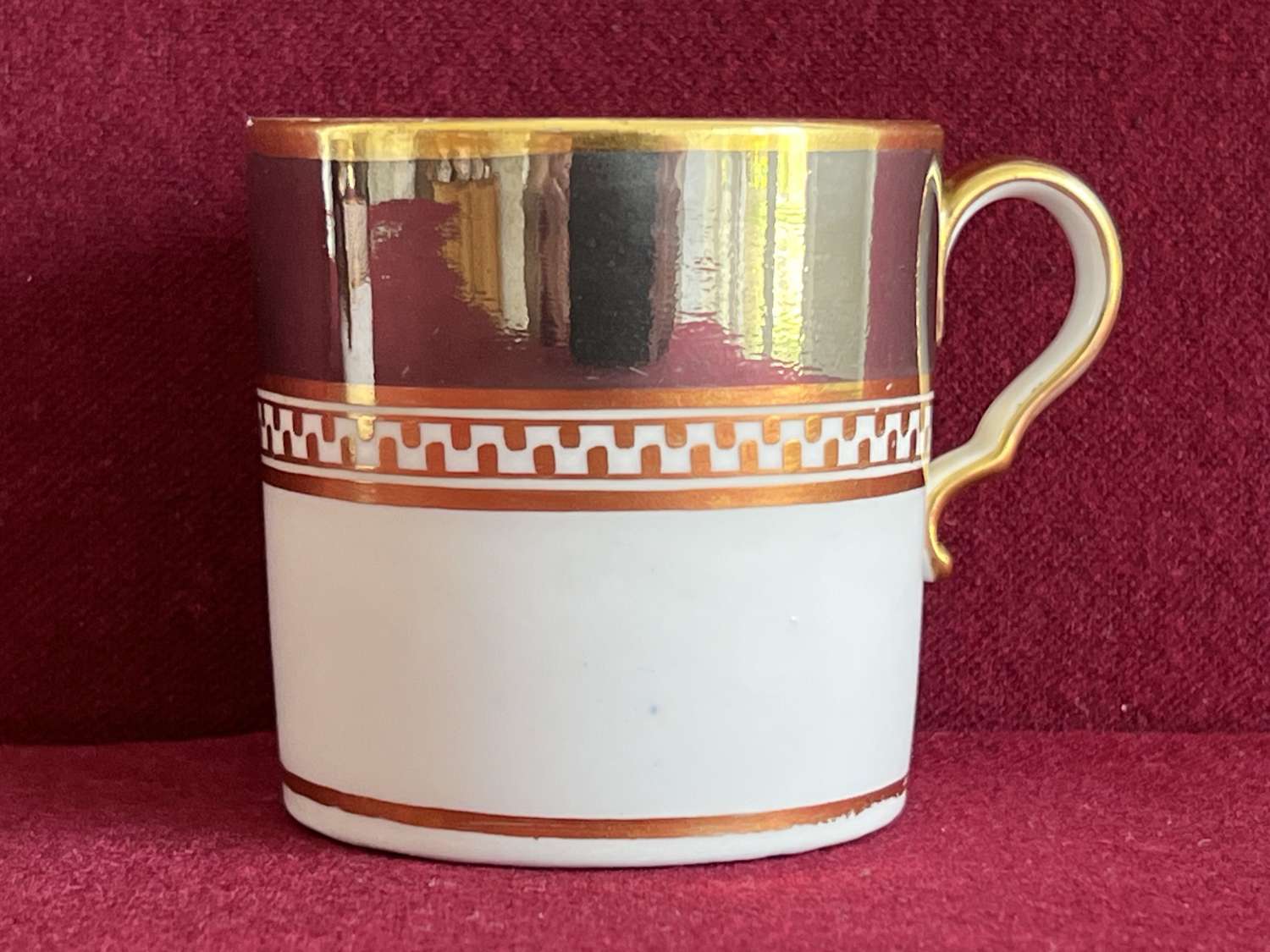 A Spode Porcelain Platinum Lustre Coffee Can c.1806