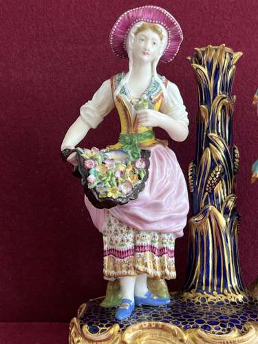 A Minton Porcelain Figural Candlestick c.1835-1840