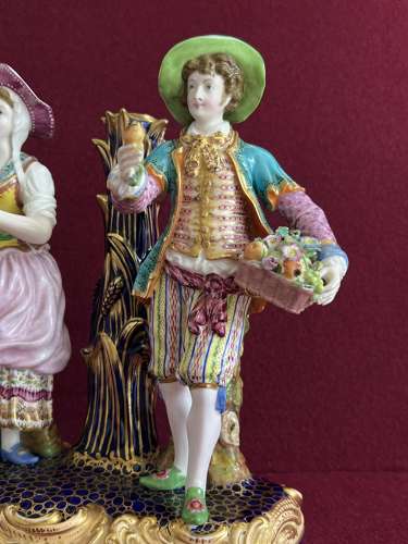 A Minton Porcelain Figural Candlestick c.1835-1840