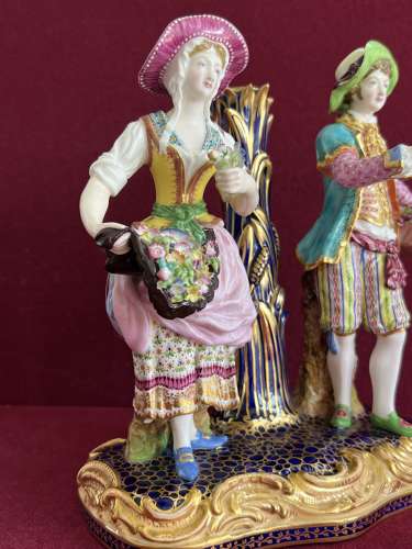 A Minton Porcelain Figural Candlestick c.1835-1840