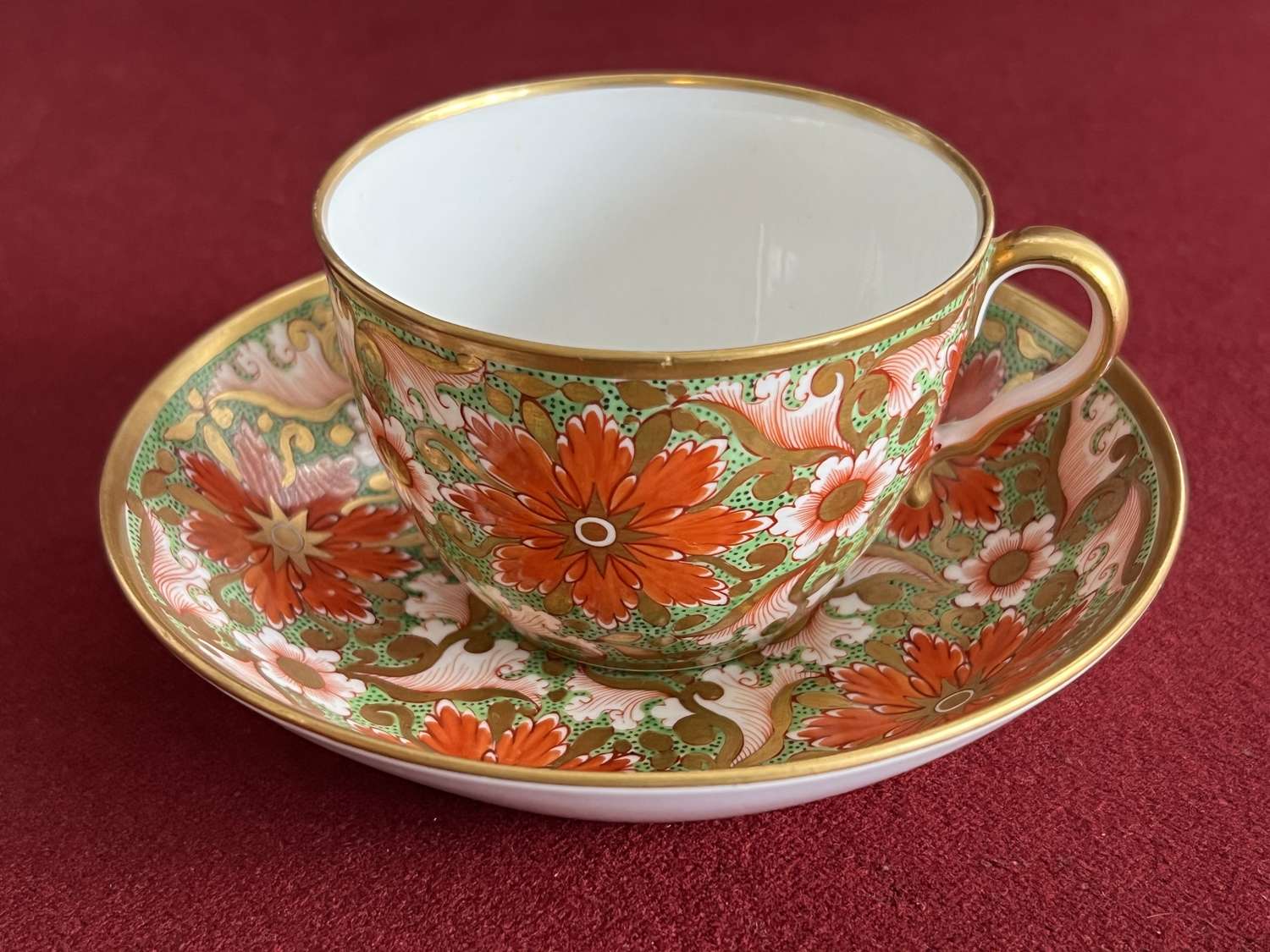 A Spode porcelain Tea Cup & Saucer in pattern 1382 c.1805-1810