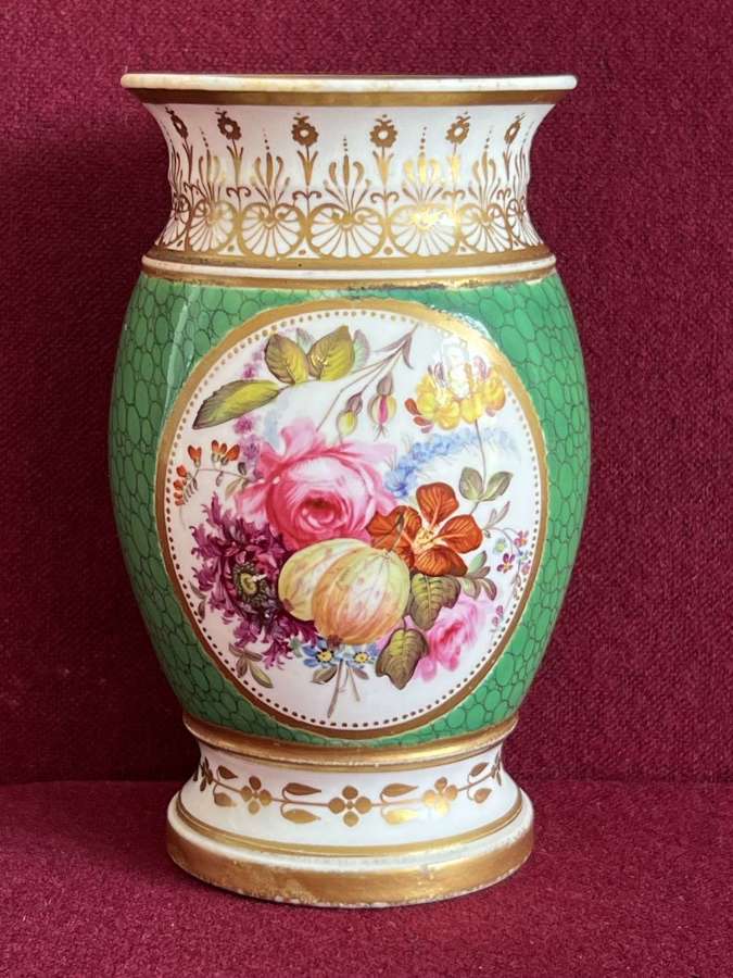 A Coalport Porcelain Vase Of French Empire Shape c.1820