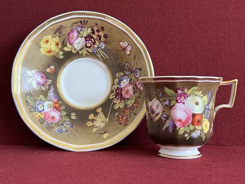 A fine Spode porcelain Coffee Cup & Saucer c.1830