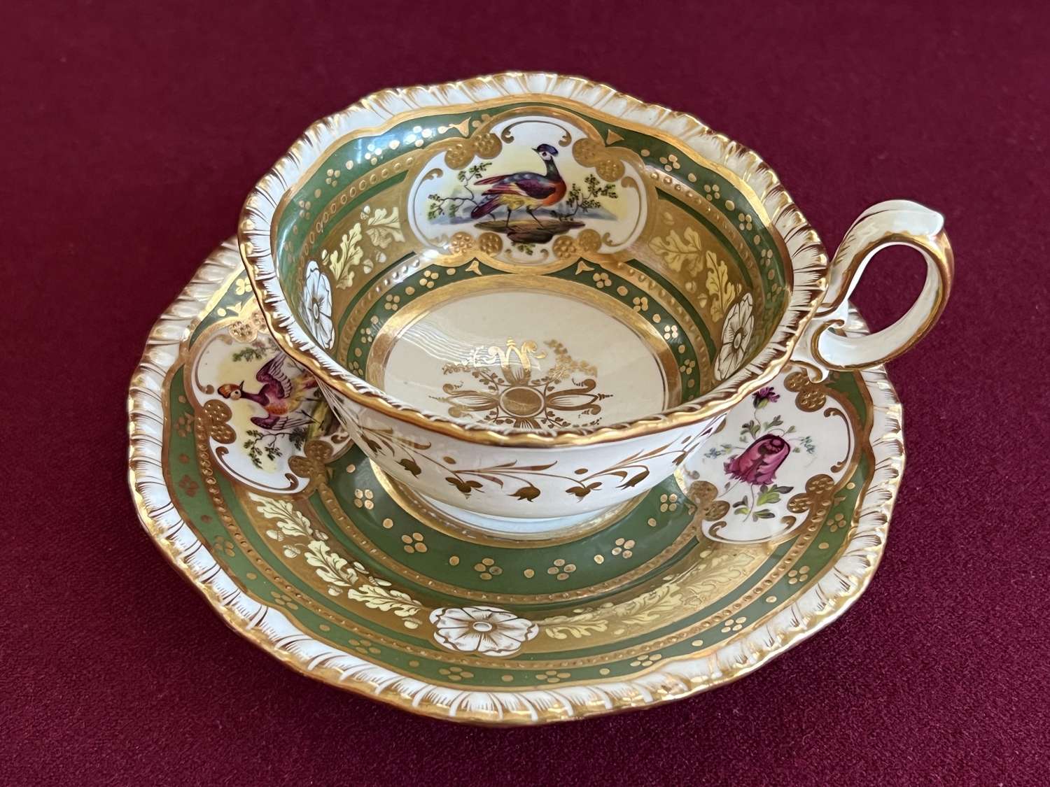 A H & R Daniel Porcelain Tea Cup & Saucer Second Gadroon Pattern 4069