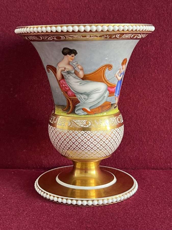 A Spode Felspar Porcelain 'Antique Beaded Beaker' c.1821