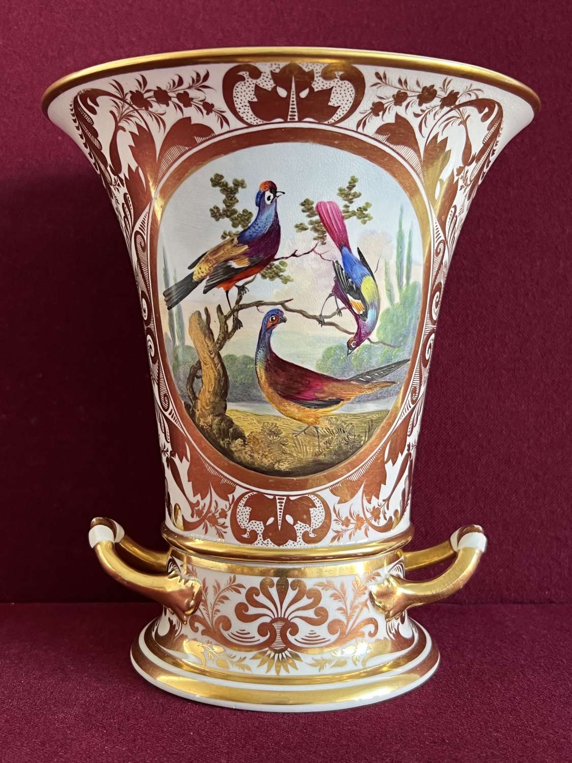 A Derby porcelain vase decorated by Richard Dodson c.1820