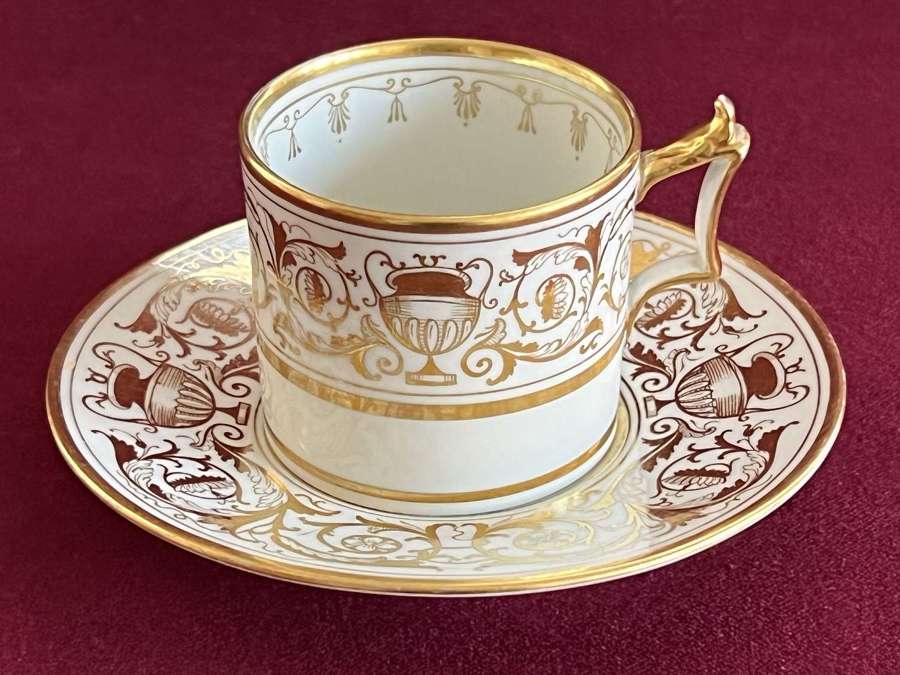 A Flight Barr and Barr Worcester Porcelain Coffee Can & Saucer c.1813