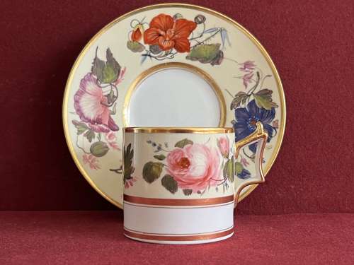 A Flight, Barr and Barr Worcester porcelain trio c.1815