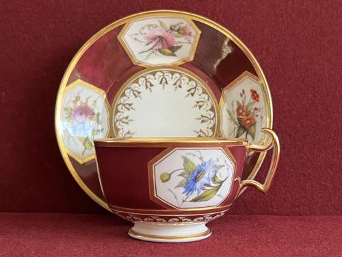 A Barr, Flight & Barr Worcester Porcelain Trio c.1810-1814